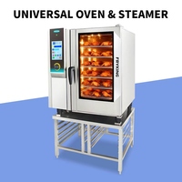 Four à convection combiné commercial Rational à 6 plateaux, four électrique multifonction pour rôtir et cuire à la vapeur