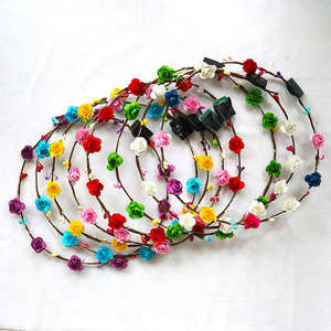 Guirnalda brillante con luz LED para fiesta de boda, diadema de flores, corona de pelo de neón de Navidad, decoración, guirnaldas luminosas para el pelo, diadema - Product Image 5