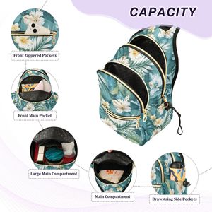 Sac bandoulière personnalisé pour femme avec motif Hibiscus Hawaïen, imprimé à la demande, réutilisable, avec sangle réglable - Product Image 5