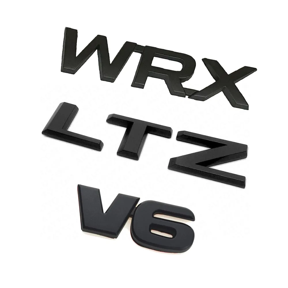 Personnalisé voiture 3D WRZ LTZ V6 Alphabet marque voiture plastique logo capot pas cher autocollants décoration voiture lettres