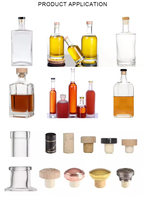 Tapón de corcho de bambú, punta cónica de ajuste Universal de 15mm de diámetro para botellas cosméticas de aceite de oliva