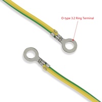 Câble Pigtail Jaune-Vert 18AWG avec Borne Annulaire 4,2 mm pour Fil de Terre 600V VW-1 FT1 105 ° Cuivre étamé pour l'automobile solaire OEM