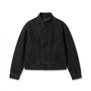 Veste en jean personnalisée pour homme avec patchs en denim rigide pour marques de style vintage – Vente en gros, marque privée, approvisionnement en vrac - Product Image 6