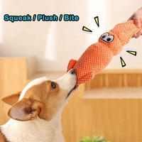 Jouet en peluche à mâcher pour grand chien de 45cm, pieuvre, corde résistante, grand chiot, jouets à couiner