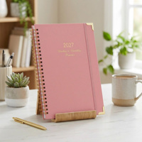 Agenda portable A5 2027, spirales, hebdomadaire, personnalisable pour les étudiants universitaires