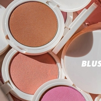 Fard à joues OEM pigmenté rose longue tenue, waterproof, sans cruauté, sans gluten, poudre pressée mate à base de plantes, sans talc