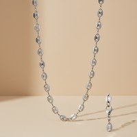 Nouveau Collier Tendance en Acier Inoxydable 316L Plaqué Or 18K avec Maillons Géométriques Mignons, Chaîne Corde Réglable, Bijou Femme, Idéal Cadeau