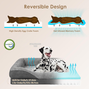 Large <b>Dog</b> Plush Orthopedic <b>Dog</b> <b>Bed</b> - Cozy <b>Bolster</b> Pet <b>Bed</b> with Durable Design for Big Breeds - Product Image 2