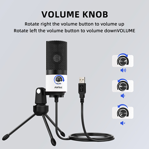 Fifine ไมโครโฟนคอนเดนเซอร์ USB K669, ไมโครโฟนตั้งโต๊ะไมโครโฟนสำหรับเล่นเกมพีซีไมโครโฟนสำหรับการถ่ายทอดสดไมโครโฟนบันทึกเสียงสตูดิโอแบบมืออาชีพ - Product Image 4