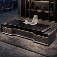Bureau de direction moderne de luxe en forme de L, en MDF, design modulaire, style minimaliste
