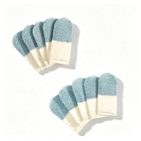 10pcs Per Pack Sarung Jari Ponsel Serat Karbon Dua Warna Anti Keringat Layar Sentuh Gaming Berjalan Unisex