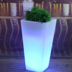 Maceta de jardín con LED que brilla intensamente para balcón Patio impermeable florero de flores artificiales jardineras de salón muebles de iluminación al aire libre - Product Image 5