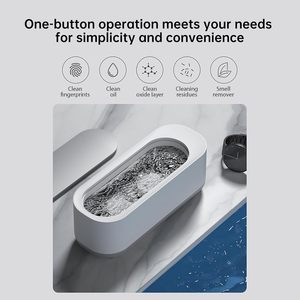 New Intelligent Electric Portable Household Multi-Function 46kHz Stainless Steel Ultrasonic Cleaner 350ml Capacity Digital <b>Timer</b> - Product Image 4