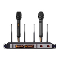 RIY-20a avec microphone sans fil 93A True Diversity IR infrarouge 2 canaux Distance de travail de 250 mètres pour la performance