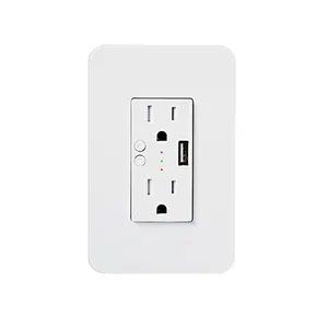 OSWELL WIFI smart socket APP remote control Smart wifi switch socket with USB Compatible with Alexa google home