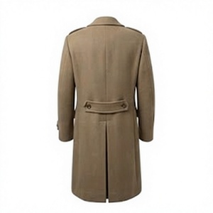 <b>Men's</b> Double Breasted <b>Wool</b> Blend <b>Overcoat</b> <b>Long</b> Winter Great Coat Anti Wrinkle Breathable Formal Outerwear - Product Image 2