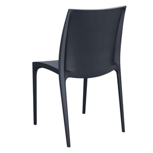 Sedie da Giardino in Polipropilene Antracite 46x54x82 Cm Impilabili Senza Braccioli per Esterni - Product Image 4