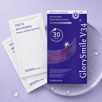 Bandes blanchissantes pour les dents Travel PAP, saveur menthe, 7 paires par boîte, produit d'hygiène bucco-dentaire à domicile avec service d'étiquetage privé