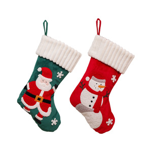 Nouvel arrivage d'usine direct <span class=keywords><strong>de</strong></span> Noël géant brodé Père Noël bonhomme <span class=keywords><strong>de</strong></span> neige <span class=keywords><strong>chaussette</strong></span> grand arbre cheminée décor - Product Image 4
