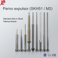 Pasador Expulsor M2 Estándar HASCO 1.3343, Pasador Expulsor Nitrurado con Tolerancia de -0.01mm, Dureza del Núcleo HRC61-64 para Moldeo por Inyección