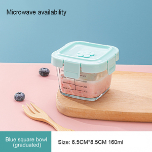 Caja de almacenamiento de alimentos para bebés, almacenamiento de vidrio con tapa, molde para pastel humeante, tazón de comida para bebés, caja de almacenamiento sellada para huevos al vapor - Product Image 3