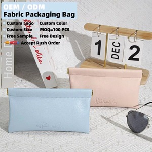 Small Makeup <b>Bag</b> Custom Logo Printed Portable Cosmetic <b>Coin</b> Purse Lipstick Sunglasses Storage Organizer Leather Pouch - Product Image 2