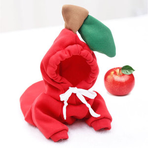 Gugou Dog Hoodie Fruit Costume Winter Pet <b>Clothes</b> Anti <b>Cat</b> Scratch Small To Medium Size - Product Image 5