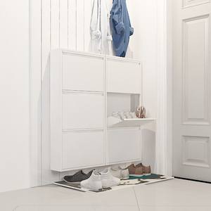 Scarpiera bianca armadietto scarpe in metallo grande scarpiera scarpiera lemari sepatu almari kasut - Product Image 5