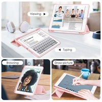 Housse de tablette antichoc rotative à 360 degrés pour iPad 9.7 2017 2018 Air avec protection améliorée pour stylet magnétique