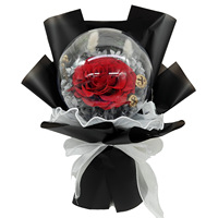 Yunnan Eeuwige Roos Pom-Pom Bobo Bal Bloemboeket Lichtvenster Display Cadeaubox Hortensia Gedroogde Bloem Festival/Valentijnsdag