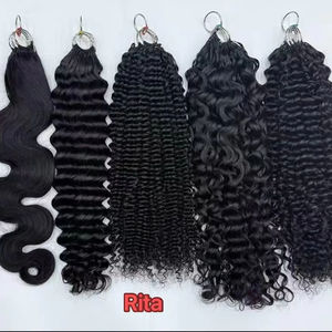 Mejor Oferta: Extensiones de Cabello Remy Indio Liso Kinky, Pre-Enlazadas, Sin Nudos, <span class=keywords><strong>para</strong></span> Trenzar, Colores Más Oscuros, Pluma de Cabello Humano Natural <span class=keywords><strong>para</strong></span> Crochet - Product Image 1