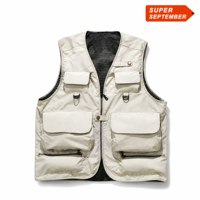 Gilet multi-poches unisexe style vintage tech pour activités de plein air, camping, pêche à la mouche, décontracté et tendance