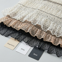 Tissu en dentelle guipure française brodée florale 3D, extensible et doux, avec maille crochetée métallique, voile à sequins et motif tricoté uni fantaisie