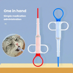 Dispenser per Medicinali per Animali Domestici, Siringa con 2 Punte in Silicone per Cani e Gatti, Strumento Morbido per l'Alimentazione di <span class=keywords><strong>Compresse</strong></span>, Capsule, Liquidi e Solidi - Product Image 2