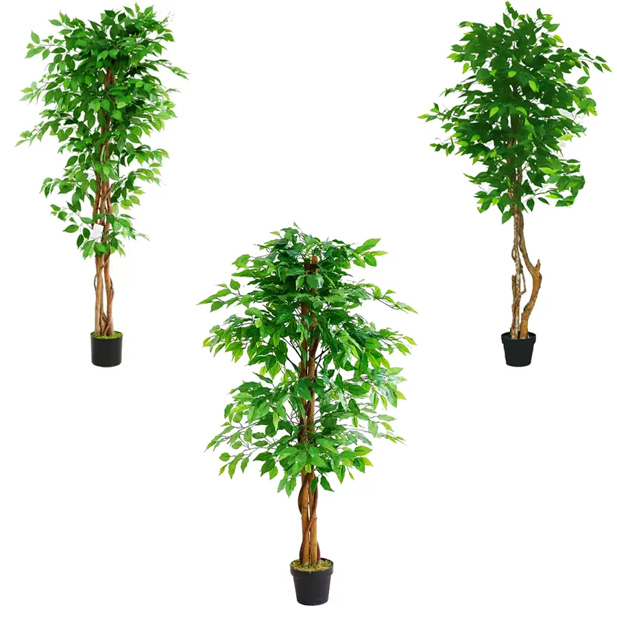 Garden Landscaping Ficus Lyrata Tree Nordic Home Decor Large Ficus Benjamina Artificial Tree Potted Artificial Plant Decoration