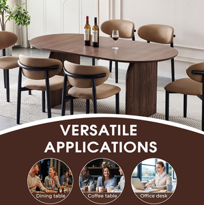 Solid Wood Eco-Friendly Durable <b>Square</b> Dining <b>Table</b> Modern <b>Kitchen</b> Dining <b>Table</b> Fashionable Double-column Design Home Furniture - Product Image 4