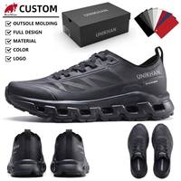 UNIKHAN Chaussures de sport noires respirantes en maille légère, confortables et à semelle souple, idéales pour la course et la marche – Vente en gros personnalisée