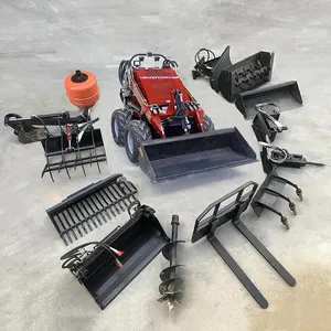 Mini EPA CE kleiner Kompakt lader Minic argador Kompakt lader Anbaugeräte Kubota Mini Traktor Bagger lader