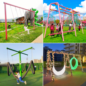 Centre de vente de la maison Centre de divertissement parent-enfant Balançoire de lune lumineuse Parc à thème extérieur Photographie Accessoires de fond Bail - Product Image 4