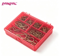 Kit pratique de 120 crochets à œil en métal finition dorée pour fixation murale, ustensiles et accrochage d'images, pièces de quincaillerie