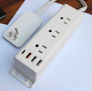 เต้ารับติดเฟอร์นิเจอร์15 AC ช่องชาร์จเร็ว QC ปลั๊กไฟบนโต๊ะสายไฟแบบแขวนอยู่บนโต๊ะ - Product Image 4