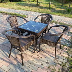 Groothandel Outdoor Rotan Stoel Stalen Structuur Hoge Kwaliteit Stoel Armleuning Rotan Zitting En Eetkamerstoel Huis Meubilair Modern