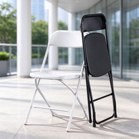 Chaise pliante ultra-légère moderne en plastique blanc, imperméable et réglable, pour salon, hôtel, événement, fête, jardin, parc, extérieur