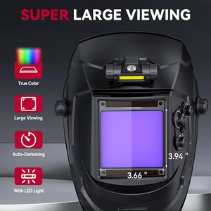 Auto Darkening Welding Helmet, <b>Window</b> 100X93MM <b>Light</b> Blocking, True Color Solar Powered Welding Hood - Product Image 3