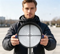 Reflector LED de Alta Luminosidad TIANHUANG THFL05 de 500W para Estadios Deportivos, IP67, Aluminio, Certificado CE, Control Remoto, Garantía de 5 Años