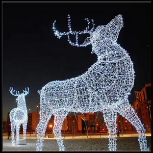 Décoration de Noël extérieure, grand motif de renne lumineux à LED pour décorations de rue - Product Image 5