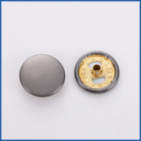 Capuchon de bouton-pression en acier inoxydable 15 mm - Partie A - Noir canon, Nickel, Antique, Or