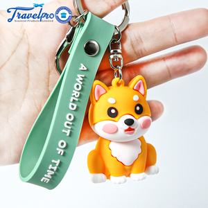 Новые милые 3D-брелоки из ПВХ и резины в виде аниме-собак, подвески для сумок, мультяшные брелоки на запястье - Product Image 6