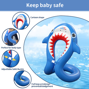 Flotador de <span class=keywords><strong>Piscina</strong></span> para Bebés con Forma de Tiburón, Flotador de Pecho para Niños Pequeños con Doble Cámara y Hebilla de Seguridad, Juguete Acuático al por Mayor - Product Image 3