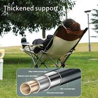 Silla Plegable de Aluminio para Camping con Reposapiés, Diseño Moderno para Uso en Exteriores, Jardín, Parque y Almacén
